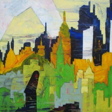 Картина под названием ""Yellow Eye"" - Barbara Piatti, Подлинное произведение искусства, Масло