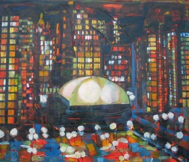 Peinture intitulée "From my window" par Barbara Piatti, Œuvre d'art originale, Huile