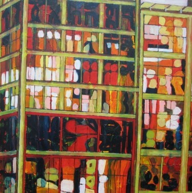 Картина под названием "Gallery's Building" - Barbara Piatti, Подлинное произведение искусства, Масло