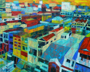 Pintura titulada "Living containers" por Barbara Piatti, Obra de arte original, Oleo