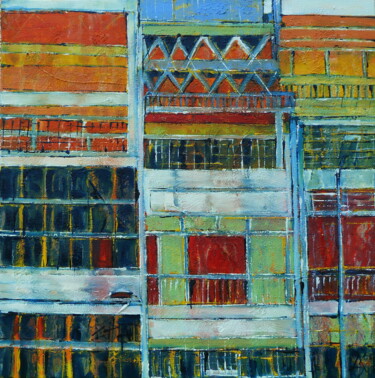 Картина под названием "From the loom" - Barbara Piatti, Подлинное произведение искусства, Масло