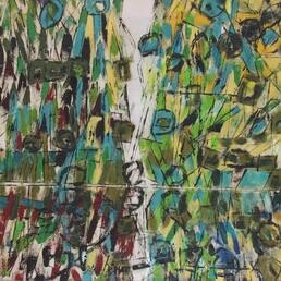 Peinture intitulée "Double Wall" par Barbara Piatti, Œuvre d'art originale, Huile