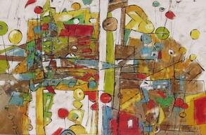 Schilderij getiteld "Ourson abandonné" door Barbara Piatti, Origineel Kunstwerk, Olie