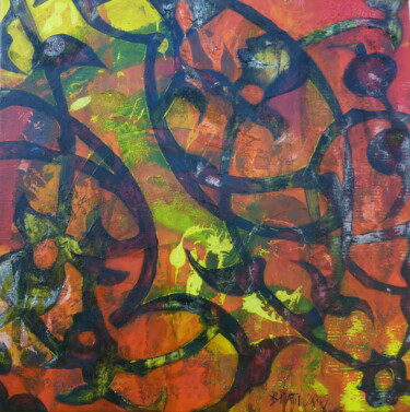 Peinture intitulée "Portes de la vie" par Barbara Piatti, Œuvre d'art originale, Huile