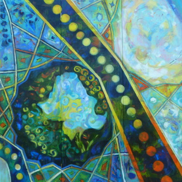 Картина под названием "Boomerang, triptyque" - Barbara Piatti, Подлинное произведение искусства, Масло