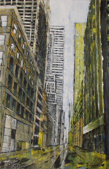 Peinture intitulée "Madison Avenue I" par Barbara Piatti, Œuvre d'art originale, Huile