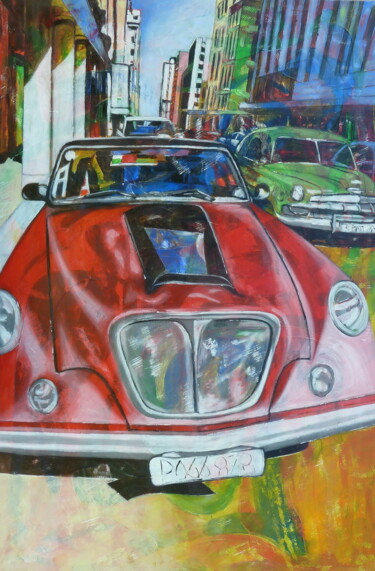 Pintura titulada "das Auto" por Barbara Piatti, Obra de arte original, Oleo