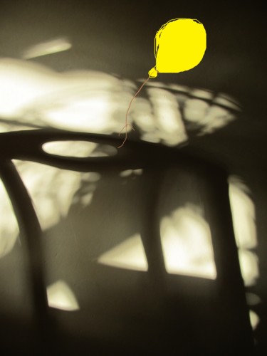 Photography titled "Yellow balloon" by Barbara Przyborowska, Original Artwork, Digital Photography