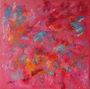 Malerei mit dem Titel "Pink1" von Barbara Schwehn, Original-Kunstwerk, Öl