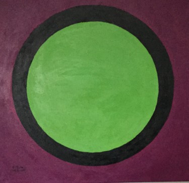 Painting titled "le cercle" by Barbara Zagdanski, Original Artwork, Acrylic
