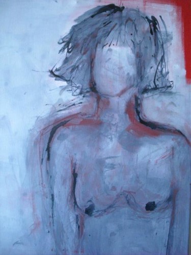 Peinture intitulée "Femme contemplant l…" par Barbara Bernard, Œuvre d'art originale