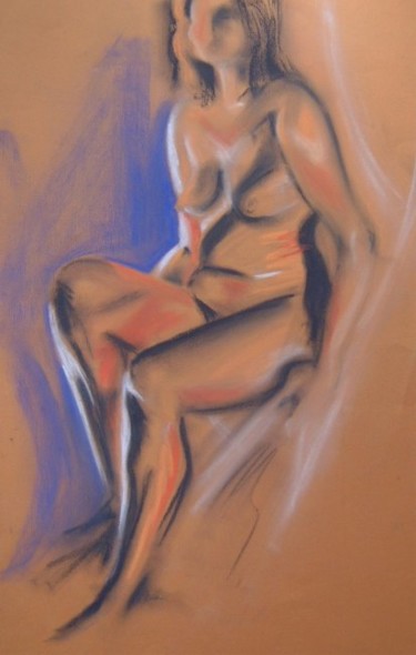 Painting titled "Woman with no face" by Barbara Craig, Original Artwork