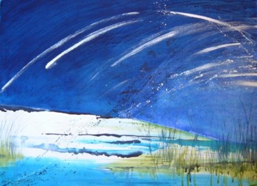 Malerei mit dem Titel "Summer night" von Barbara Craig, Original-Kunstwerk