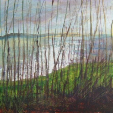 Painting titled "Grasses by the Shor…" by Barbara Craig, Original Artwork
