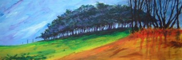 Peinture intitulée "Craigantlet trees" par Barbara Craig, Œuvre d'art originale