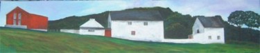 Schilderij getiteld "Farm Buildings Kill…" door Barbara Craig, Origineel Kunstwerk