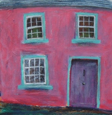 Painting titled "Strawberry Cottage" by Barbara Craig, Original Artwork