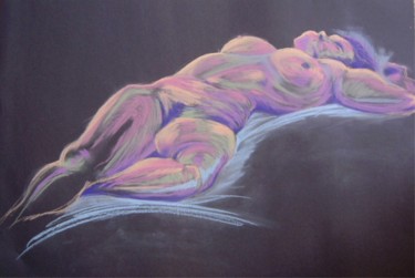 Peinture intitulée "Reclining figure" par Barbara Craig, Œuvre d'art originale, Pastel