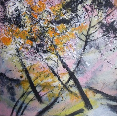 Peinture intitulée "Twisted Trees" par Barbara Craig, Œuvre d'art originale, Acrylique