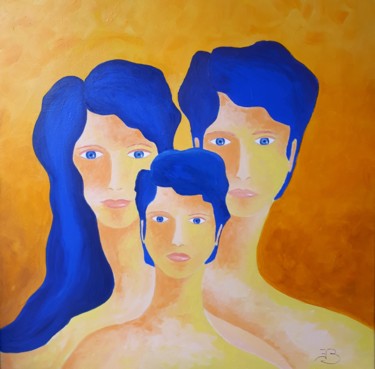 Painting titled "Eux" by Barbara Eckgold, Original Artwork, Acrylic