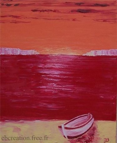 Pittura intitolato "Coucher de soleil" da Barbara Eckgold, Opera d'arte originale, Olio