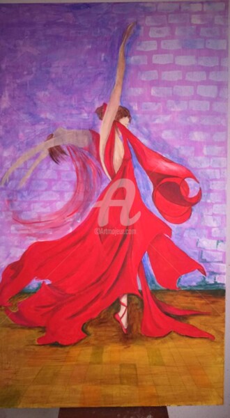 Pintura titulada "Danza" por Barbara Guerrero Ruiz, Obra de arte original, Acrílico