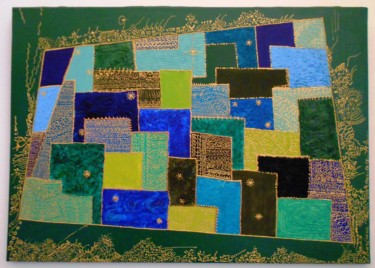 Peinture intitulée "Green Orient" par Barbara Hay (Alchimik of Love), Œuvre d'art originale