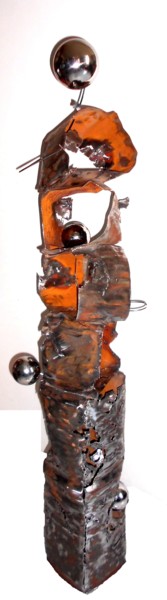 Sculpture intitulée "Douceur en Cascade" par Barbara Hay (Alchimik of Love), Œuvre d'art originale, Acier inoxydable
