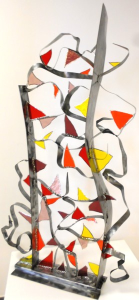 Sculpture titled "Mouvement" by Barbara Hay (Alchimik of Love), Original Artwork, Stainless Steel