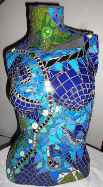 Skulptur mit dem Titel "FEMME XXX" von Barbara Hay (Alchimik of Love), Original-Kunstwerk, Glas