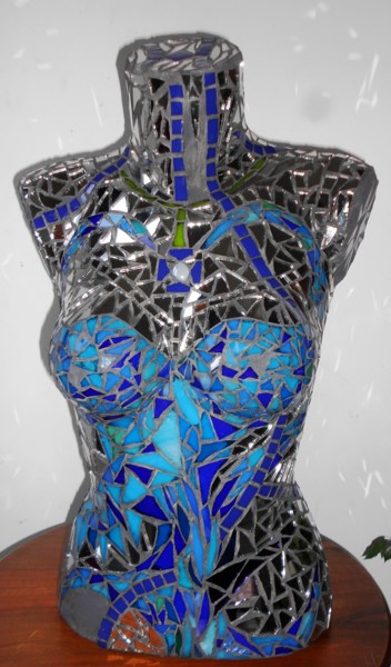 Skulptur mit dem Titel "" Atlantide Woman V…" von Barbara Hay (Alchimik of Love), Original-Kunstwerk, Glas