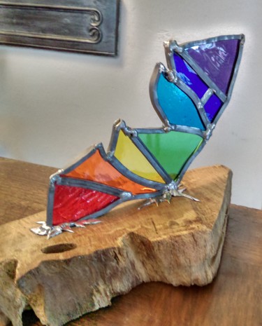 Sculpture titled "Charas power" by Barbara Hay (Alchimik of Love), Original Artwork, Glass