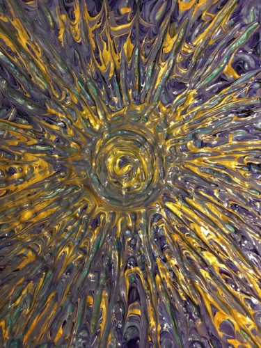 Pittura intitolato "violet-sun-alux-dec…" da Barbara Hughes, Opera d'arte originale
