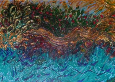 Pintura intitulada "Sea scape" por Barbara Hughes, Obras de arte originais
