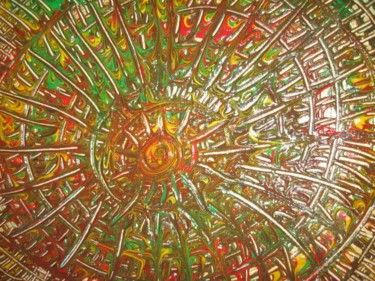 Картина под названием "tricolore sun" - Barbara Hughes, Подлинное произведение искусства