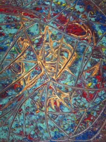 Pittura intitolato "2GLOBAL_UNIVERS" da Barbara Hughes, Opera d'arte originale