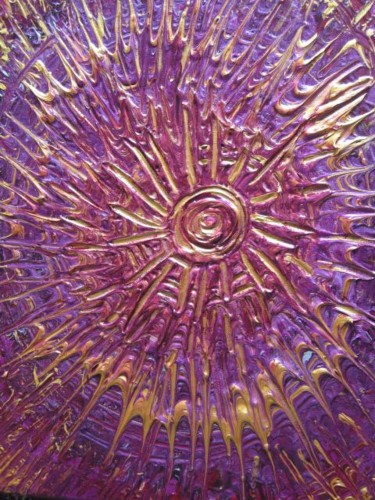 Pittura intitolato "Violet Sun" da Barbara Hughes, Opera d'arte originale