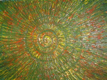 Pittura intitolato "tricolore sun" da Barbara Hughes, Opera d'arte originale
