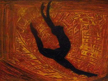 Peinture intitulée "Ballerino Arancione" par Barbara Hughes, Œuvre d'art originale