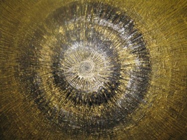 Painting titled "Golden Sphere" by Barbara Hughes, Original Artwork