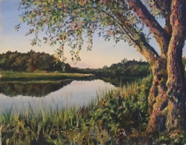 Malerei mit dem Titel "Connecticut River,…" von Barbara Labutis, Original-Kunstwerk, Pastell