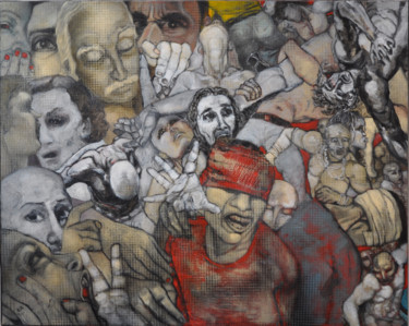 Sans titre Peinture intitulée "Sans titre" par Barbara E.Lezmy, Œuvre d'art originale, Huile Monté sur Châssis