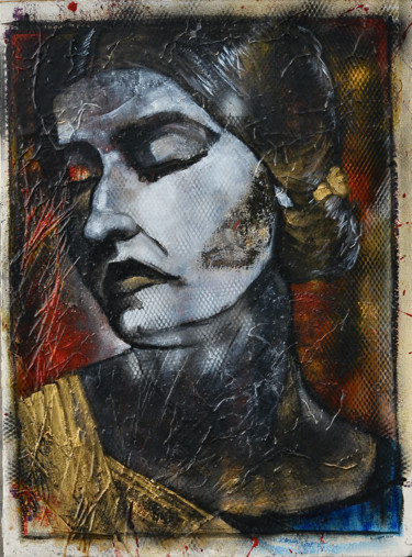 Spirit 1 Peinture intitulée "Spirit 1" par Barbara E.Lezmy, Œuvre d'art originale, Huile Monté sur Autre panneau rigide