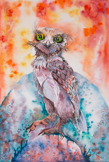 Painting titled "A little bit crazy…" by Barbara Orsolini, Original Artwork, Watercolor