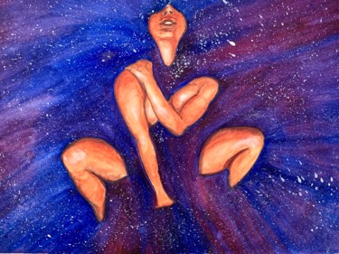 Painting titled "Borning Soul" by Barbara Carretta (Barbarasoulart), Original Artwork, Watercolor