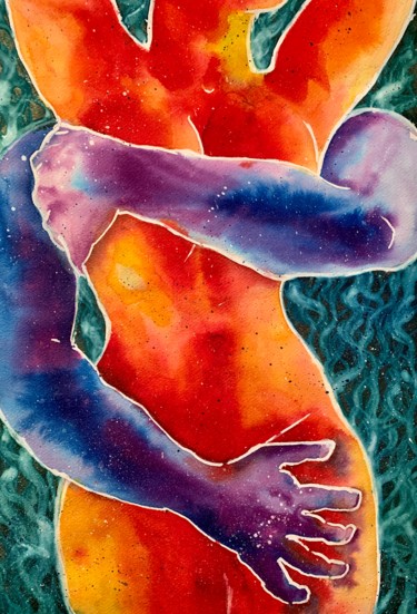 Картина под названием "Hold my Breath" - Barbara Carretta (Barbarasoulart), Подлинное произведение искусства, Чернила