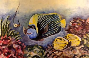 Peinture intitulée "Рыбы" par Elena Filatkina, Œuvre d'art originale, Huile
