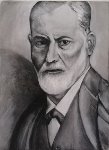 Peinture intitulée "Freud" par Mário Luz, Œuvre d'art originale, Acrylique