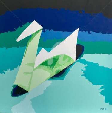 Картина под названием "Origami 2.jpeg" - Adri Barbieux, Подлинное произведение искусства, Акрил