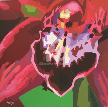 Pintura intitulada "Pink Orchid.jpg" por Adri Barbieux, Obras de arte originais, Acrílico